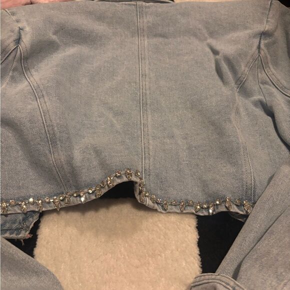 Windsor Light Blue Cropped Jacket with Embellishments - Picture 5 of 5
